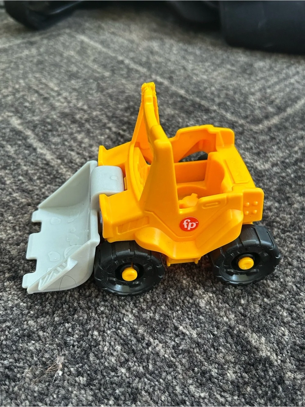 Fisher-Price Little People Wheelies Yellow Front Loader Bulldozer Truck